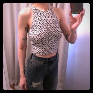 UO | Tree Print Cropped Halter